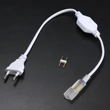 2pin 6 мм кабель Светодиодные ленты светильник 5050 2835 3014 5630 SMD светильник бар Plug Светодиодный светильник поясные аксессуары штепсельная вилка европейского стандарта с иглой 220 V-240 V
