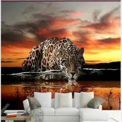 Beibehang фото обои высокое качество leopard покрытия стен гостиной диван спальня ТВ фоне обоев настенной бумаги