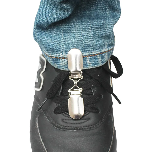 Bike Motorcycle Laced Boots Pant Clips Leg Clamps Pant Holder Keep