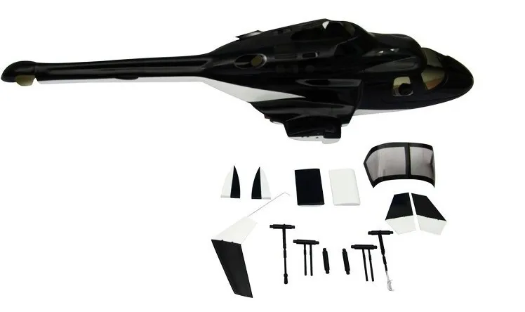 Bell 222 fuseage 450 size helicopter W retracts airwolf 450 V3 450 airwolf fuselage
