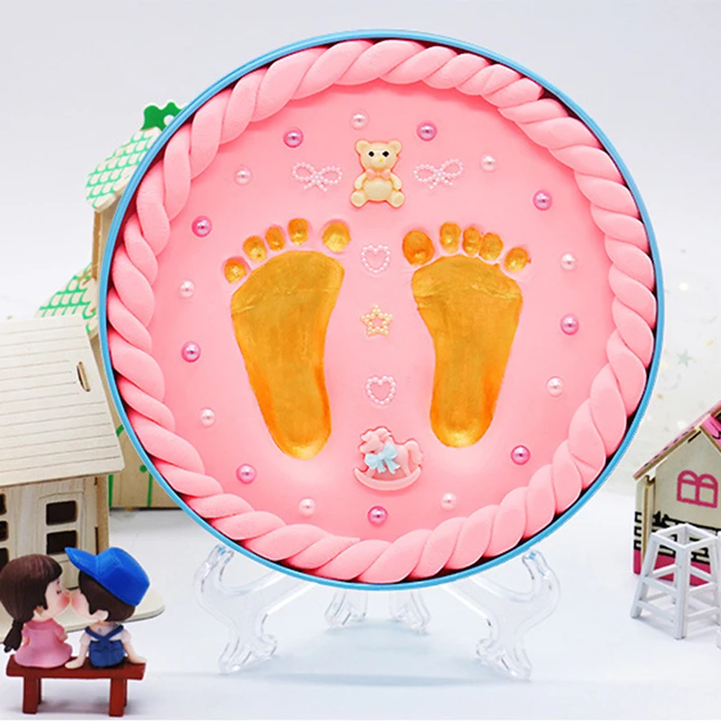 

Baby Hands Feet Inkpad Drying Soft Plasticine Light Clay Infant Handprint Footprint Imprint Mud Child Boy Girl Growth Souvenir