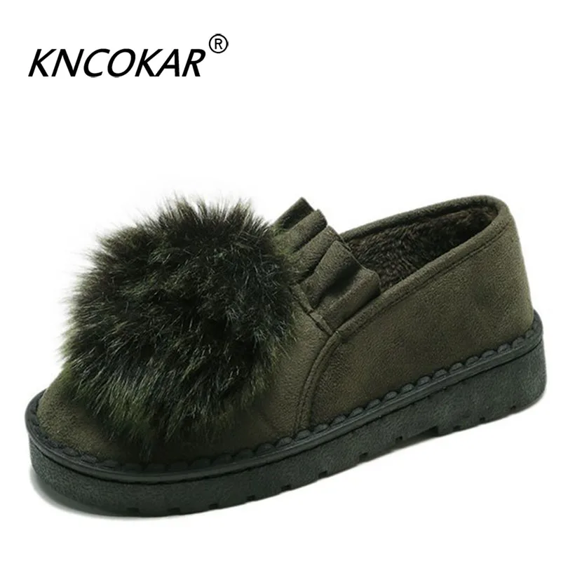

KNCOKAR Winter 2018 Women's Snow Boots High Top Waterproof Fashion Women's Cotton Boots Women's Velvet MAO sneakers x1041