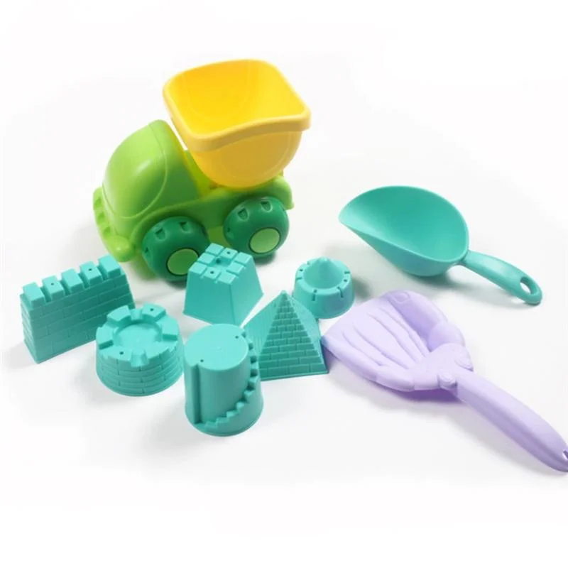  Soft Silicone Beach Toys For Children Sandbox Set Kit Sea Sand Bucket Rake Hourglass Water Table Pl