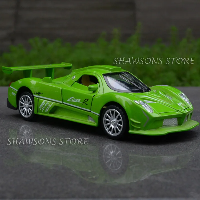 

DIECAST METAL 1:32 MODEL CAR TOYS SOUND & LIGHT PULL BACK PAGANI ZONDA R