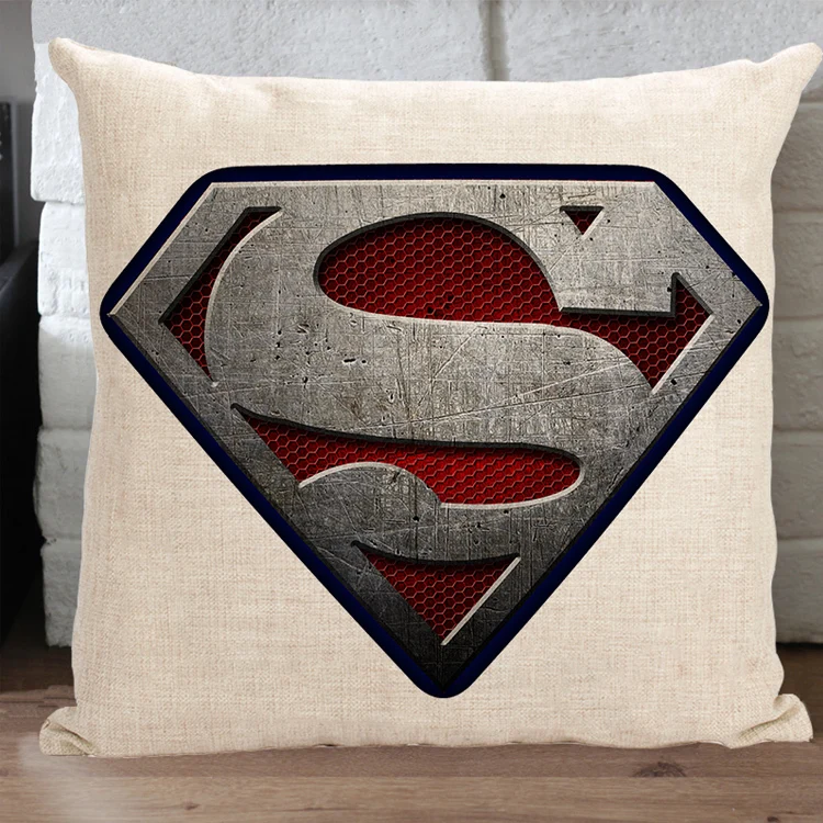 Superman pillow cover, creative superhero Justice League superman throw pillow case pillowcase