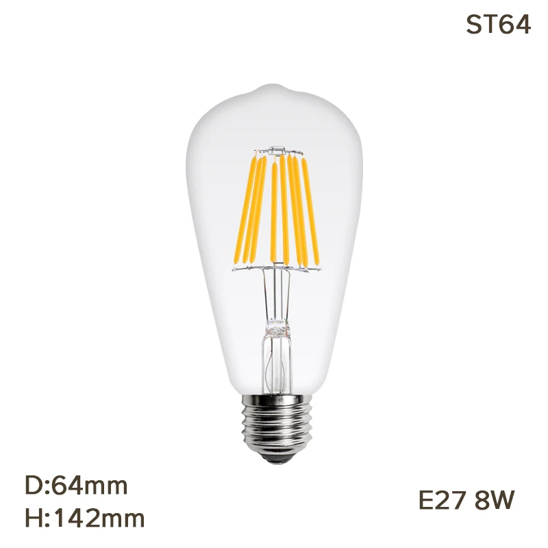 ST64 8W 220V Винтажные Ретро подвесные светильники, пеньковая веревка, подвесной светильник, lamparas de techo colgante, современный подвесной промышленный декор, светодиодные лампы - Цвет корпуса: ST64 8W 220V