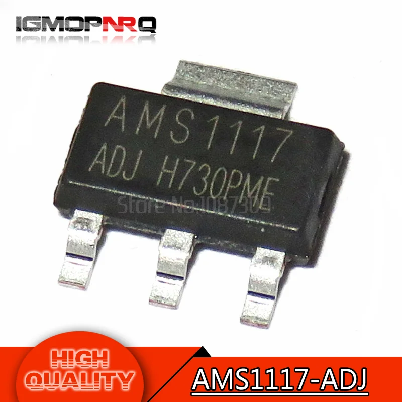 

100pcs free shipping AMS1117-ADJ AMS1117 1A SOT-223 Voltage Regulato new original