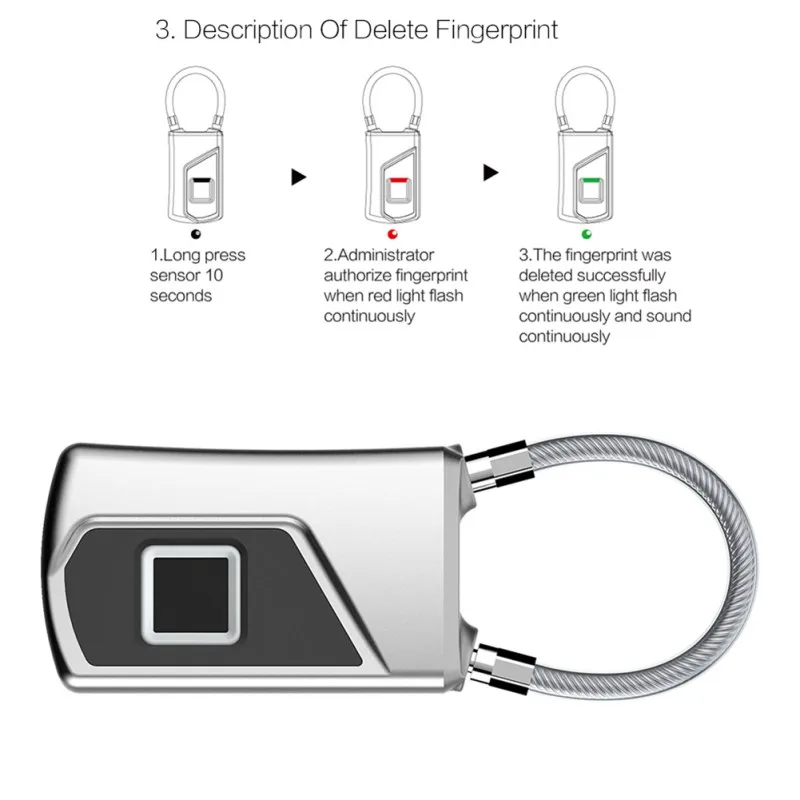 Smart Fingerprint Lock быстрая разблокировка безопасности без пароля Водонепроницаемый замок Anti-theft для сумки чемодан портативный