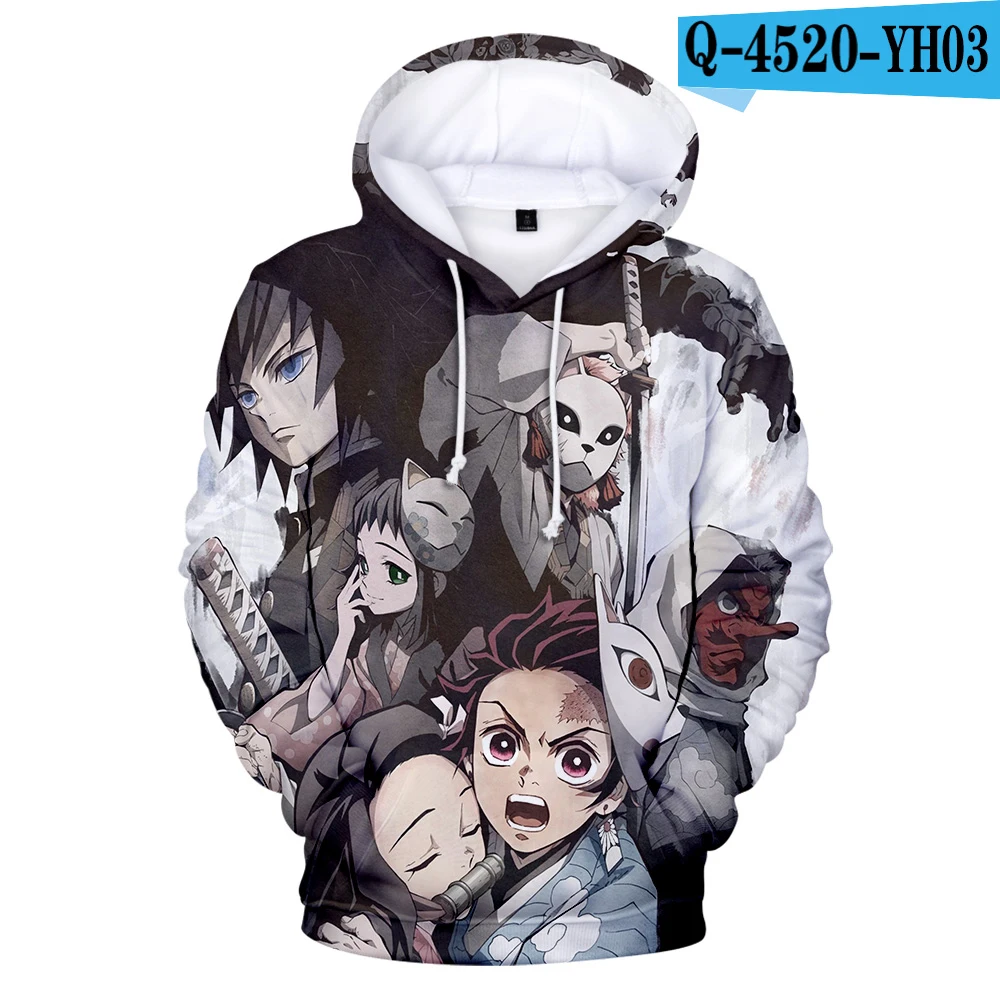 cartoon Demon Slayer Kimetsu no Yaiba 3D Hoodie boys/girls long sleeve Autumn Winter Casual popular youth Cool fashion 3D coats - Цвет: 3D