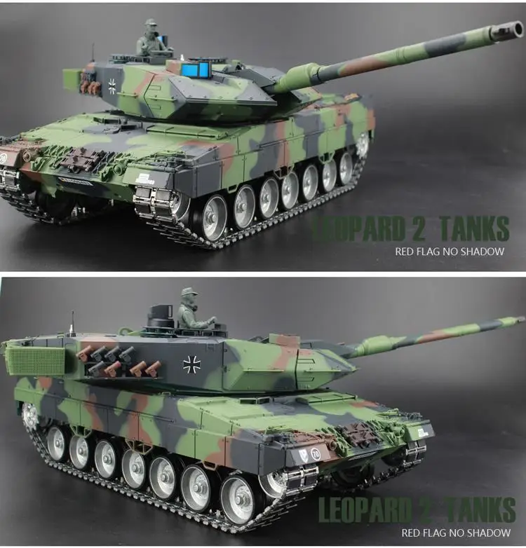 Heng Long 1/16 Германия Леопард 2A6 зеленый rc Танк зеленый конечная металлическая Версия с дымом, звуком и BB пушкой-2,4 ГГц версия