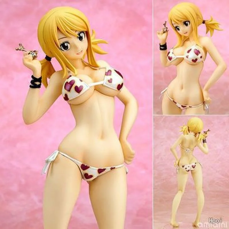 

Anime Action Figure Fairy Tail Lucy Heartphilia Swimsuit Bikini Ver 18cm PVC Model 1/7 Sexy Girl Table Book Store Decoration Toy