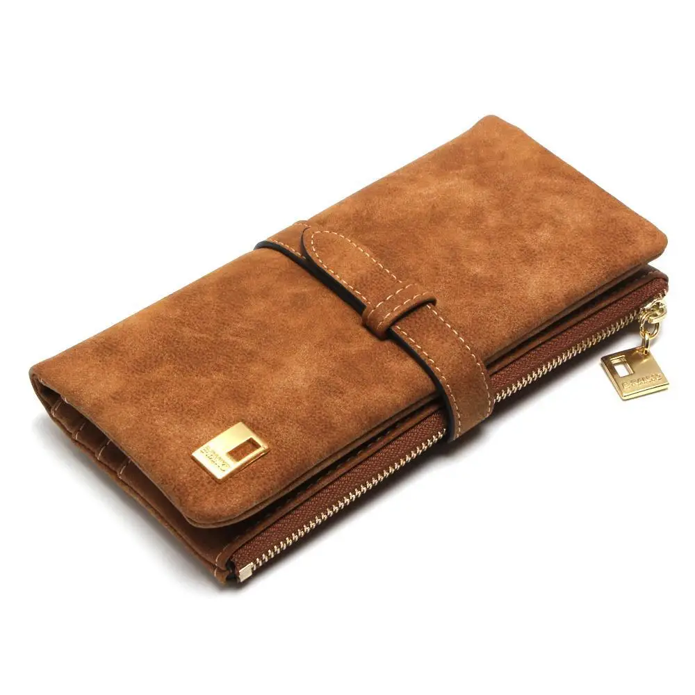 

2019 Women Wallet Long Section Zipper Wallet Plush Leather Clutch Multifunctional Design Card Package Wallets Coin Purse