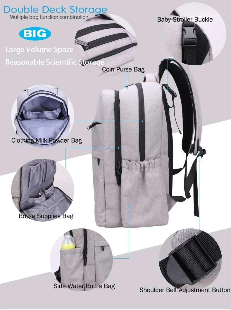 FSIGHT Большая вместительная детская коляска сумка Твердый рюкзак для мам для беременных модный детский Колясочный Органайзер прочные сумки