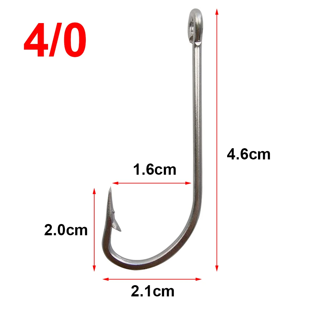 Hyaena 100 шт./лот рыболовный крючок из нержавеющей стали с длинным хвостовиком крючки для соленой воды для рыболовных аксессуаров 34007 Размер 1/0-10/0 - Цвет: 4 0