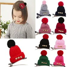 Рождественская Милая Одежда для маленьких девочек; форма шляпы; Шпилька; аксессуары для волос; E# Прямая поставка