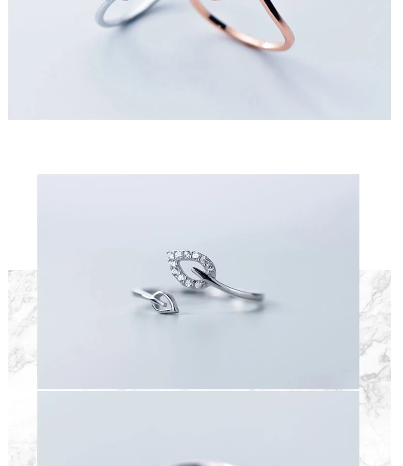 2019 100% 925 Sterling Silver Fashion Jewelry Double Hollow Leaf Round Cubic Zirconia Ring Sizable Girls Kids Xmas Gift Bijoux (10)