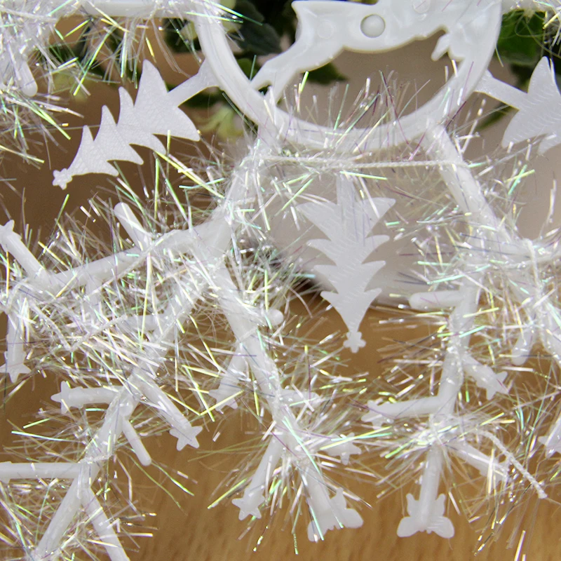Креативные Снежинки Висячие украшения 3 размера в виде рождественского оленя новогодняя елка, для дома на открытом воздухе украшения Copo De Nieve Лось