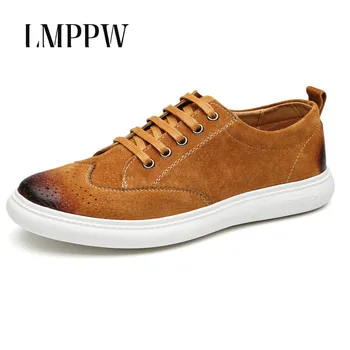 

Top Quality Men's Shoes British Style Men's Leather Casual Shoes Breathable Pig Suede Leather Oxford Shoes for Men Flat Shoes 2A