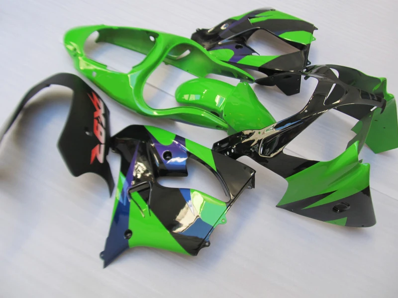 Запасные части для кузова обтекатель комплект для Kawasaki ninja ZX9R 2000 2001 зелено-черные обтекатели комплект ZX9R 00 01 OT05