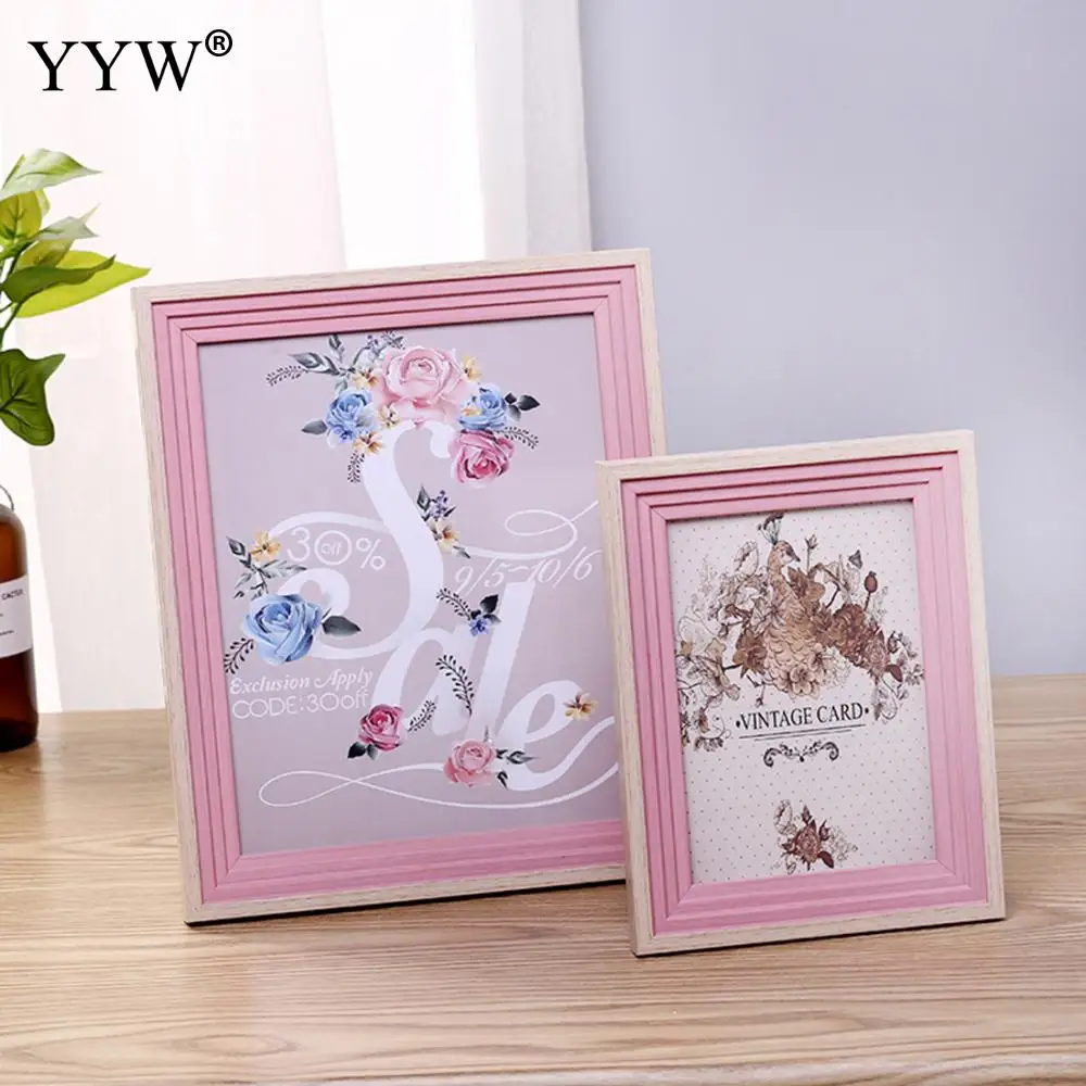 

New Pink Photo Frame Simple fold Lovely Style Girl Picture Frames Creative Home Decor Decorative Framework Family Birthday Gift