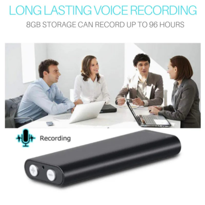 

Mini 8GB Portable Digital Voice Recorder Audio Sound Recorder MP3 Player For Meeting Interview Important Conversation Recording