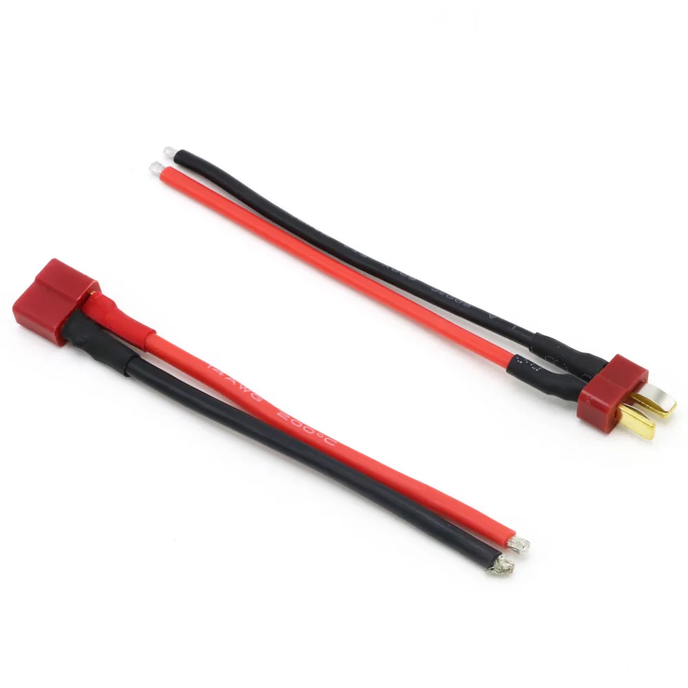 T-Plug Connectors Deans Style Male and Female with 8pcs* 10cm Shrink Tubing For RC LiPo Battery 10 Pairs 