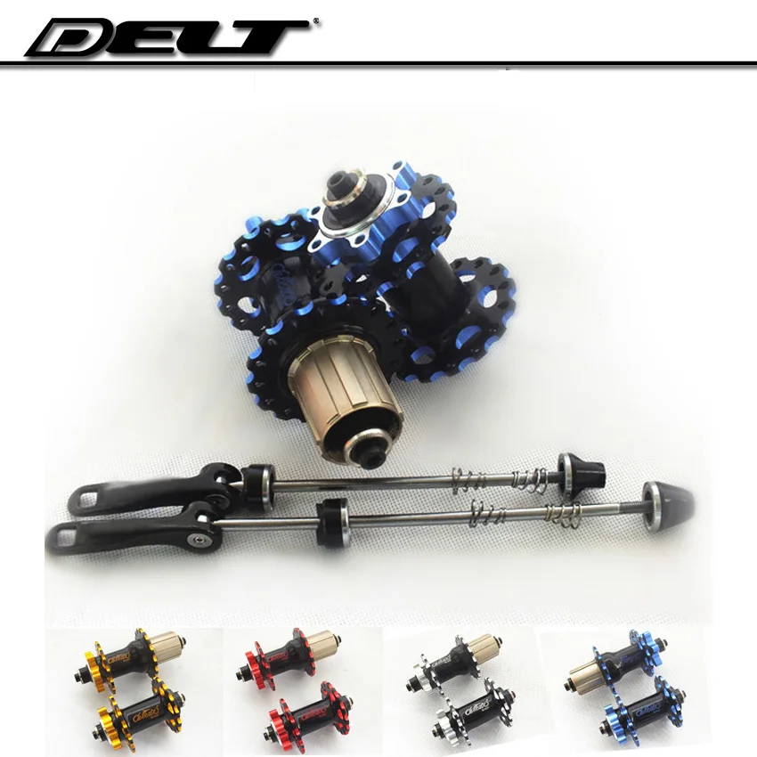 Mountain Bike (MTB) DH bicycle hub 32H for disc brake rotor 24 bearing quick Skewer 1 pair