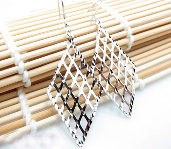 

Italy design Pure 925 Sterling Silver Geometric Dangle Earrings