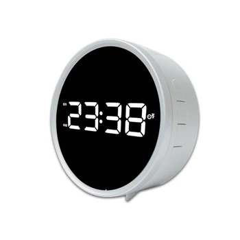 

2017 Digital LED Clock FM Radio Snooze Function Alarm Clock Table Watch Timer Display Double Ring White Black Desk Electronic