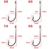 30pcs 34007 Stainless Steel Fishing Hooks White Big Extra Long Shank Fishing Hook Size 1/0 2/0 3/0 4/0 5/0 6/0 7/0 8/0 9/0 10/0 ► Photo 3/6