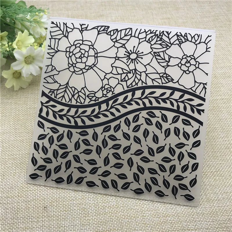 line leaves Plastic Embossing Folders for DIY Scrapbooking Paper Craft