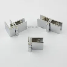 High Quality 500PCS Brass Glass Cabinet Hinges Wine/Display Cabinet Glass Clamps Clips Door Hinges No Drilling for 5-8mm Glass