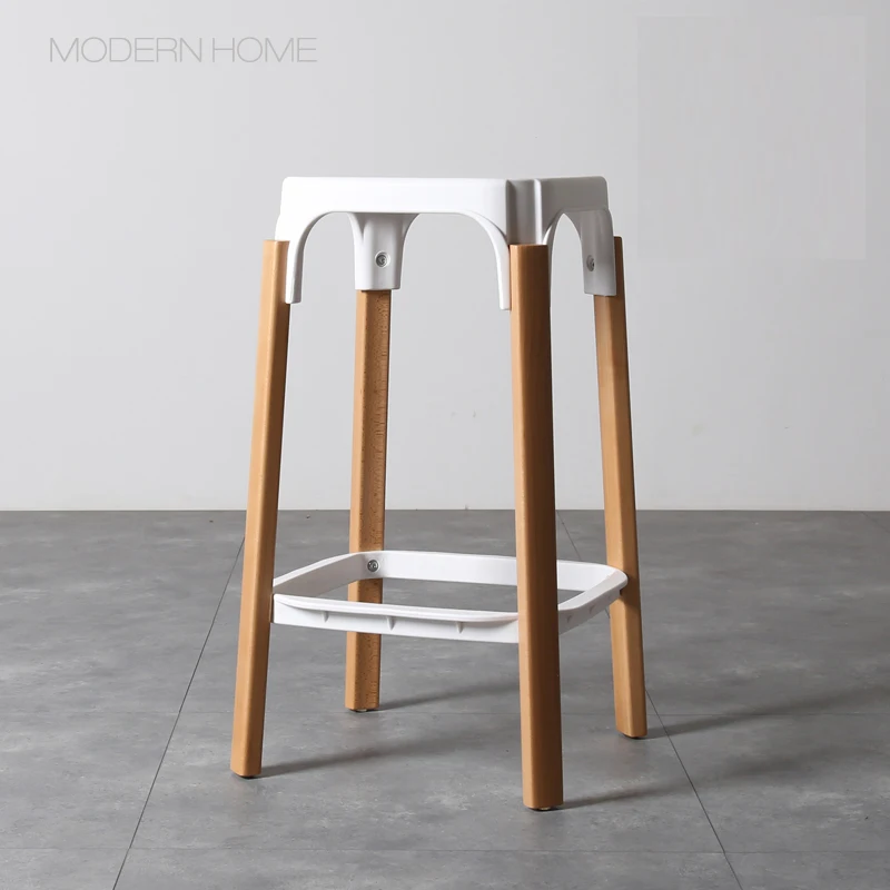 Modern-Design-Steel-wood-Bar-Stool-Solid-Wooden-Leg-Metal-Base-Bar-Chair-Caft-Loft-Counter
