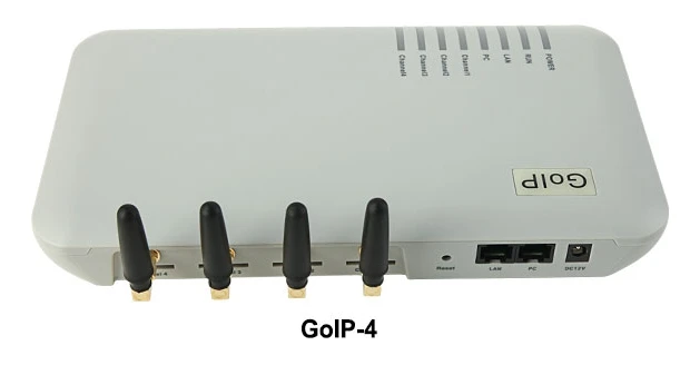 GOIP4 GSM VoIP шлюз(IMEI сменный, 4 sim-карты, SIP& H.323, vpn-pptp) SMS/для IP PBX