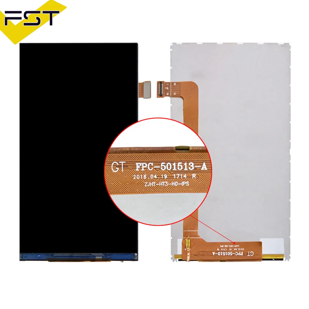 100% Протестировано для HOMTOM HT3 ЖК дисплей запасные части ht3 FPC 501513 A экран без