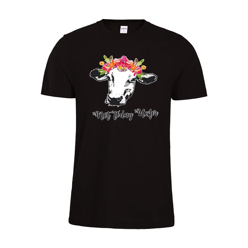 Не сегодня heifer Футболка женская Корова рубашка фермерская Cowgirl животных