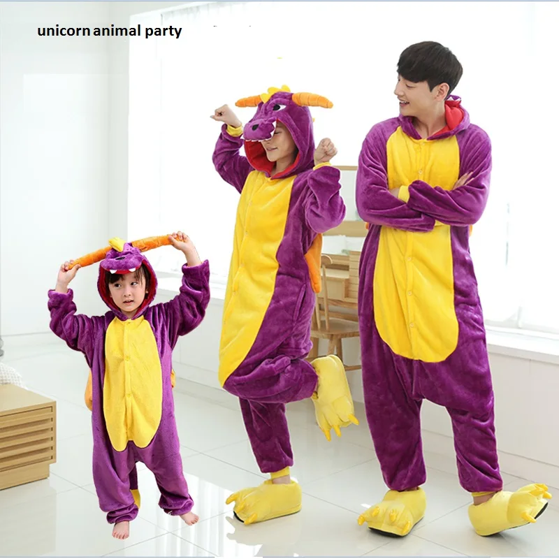

Halloween Costumes Animal Purple Dinosaur Onesies Adults Sleeping Wear Kigurums Pajamas Cosplay Anime Cartoon Sleepwear