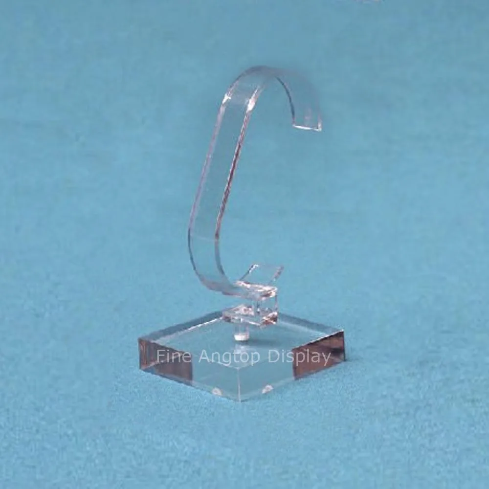 1Piece Clear Acrylic Watch Display Stand 5x5cm Square Block Base Holder