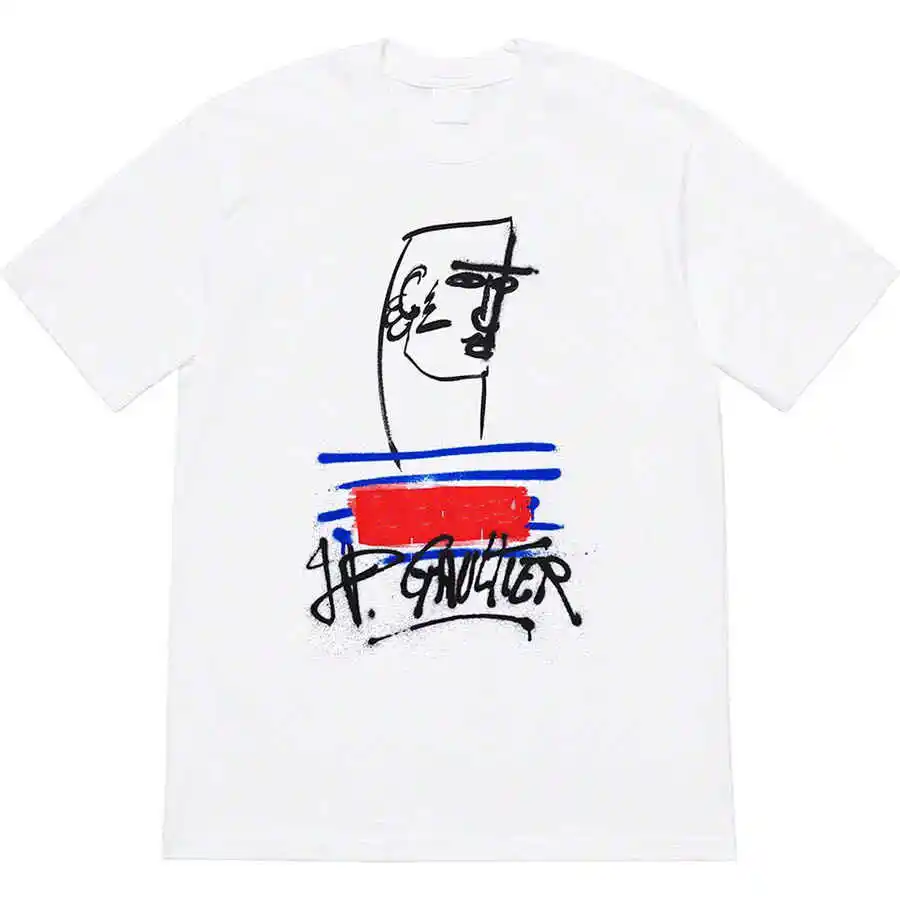 

19ss Jean Paul Tee T-shirt Men 1:1 High Quality Summer Style Fashion Casual T Shirt
