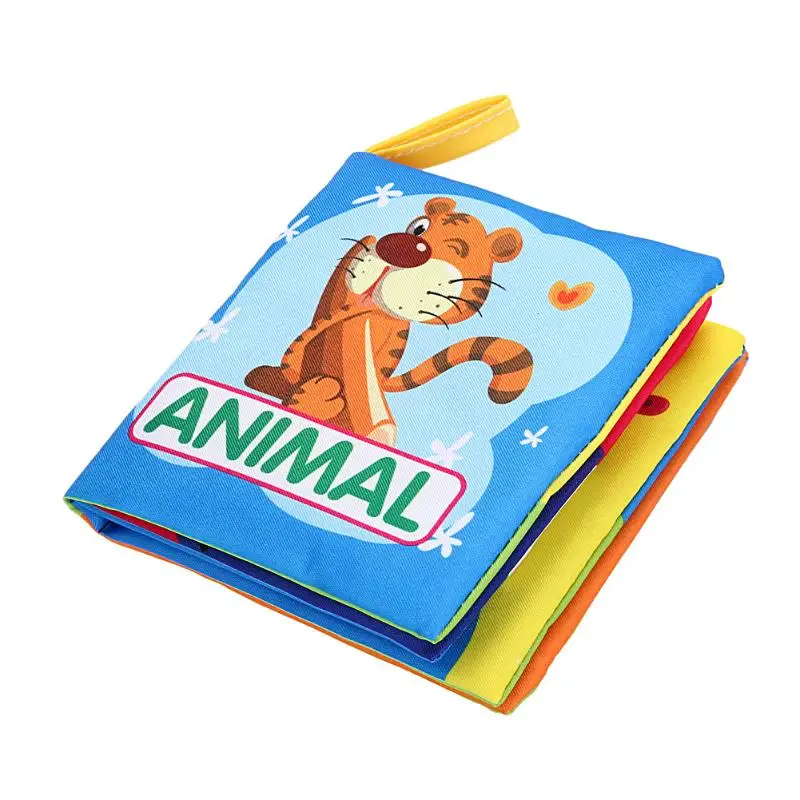 newborn cartoon book toys soft cloth book baby kids rustle sound