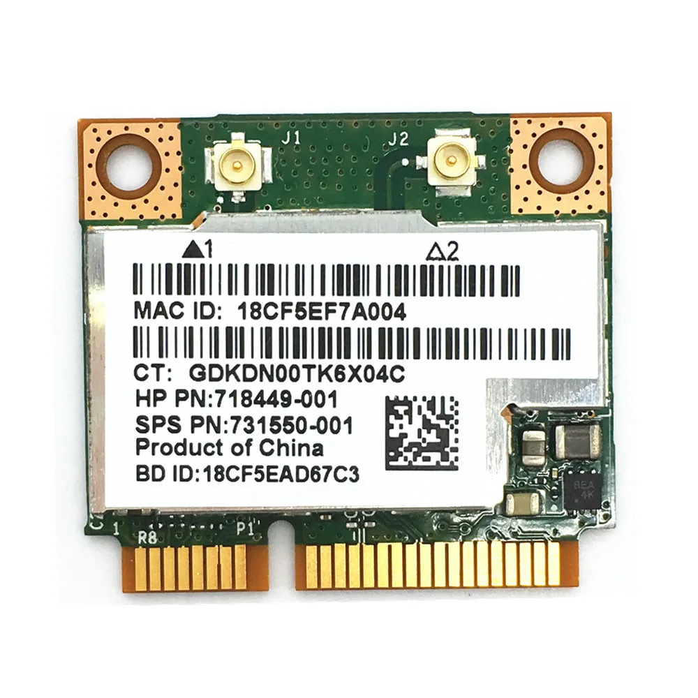 Broadcom BCM943228HMB BCM43228 Half Mini PCI e Wlan Беспроводная BT Bluetooth 4 0 карта 300M для 210 G1/820 G1|broadcom