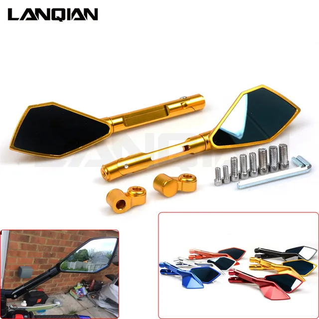 Buy CNC Aluminum Side Mirrors Accessories Motorcycle Rearview Mirror For Honda