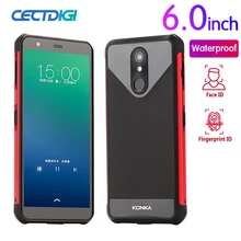 IP68 смартфон водонепроницаемый 6,0 дюймовый четырехъядерный 2 ГБ+ 16 ГБ Android 8,1 мобильный телефон с функцией распознавания лица и отпечатков пальцев Konka RU1