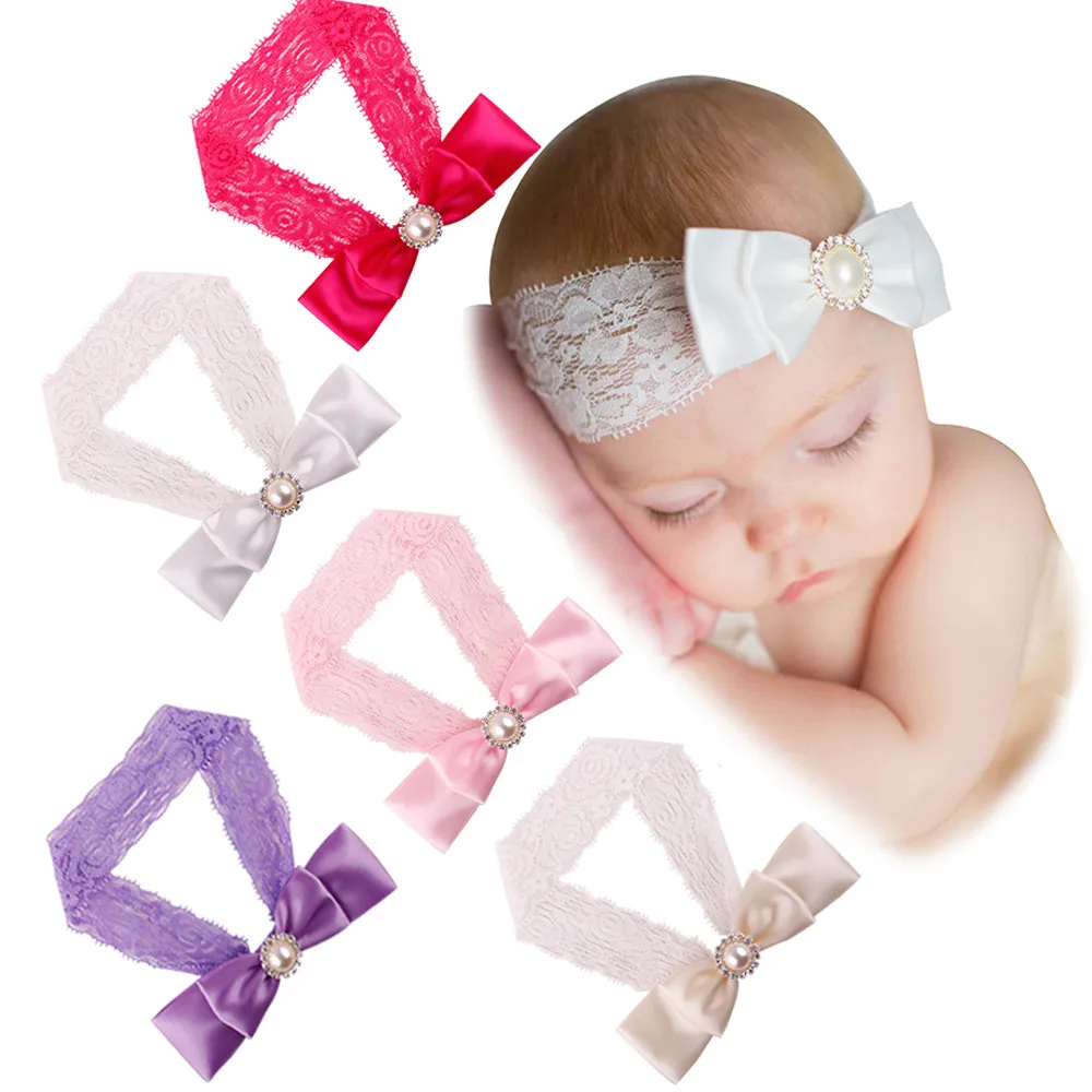 

Children lace bow tie bel Kids Girls Baby Toddler Cute Bowknot Headband Hair Band Headwear bows hair baby headbands toddler @30