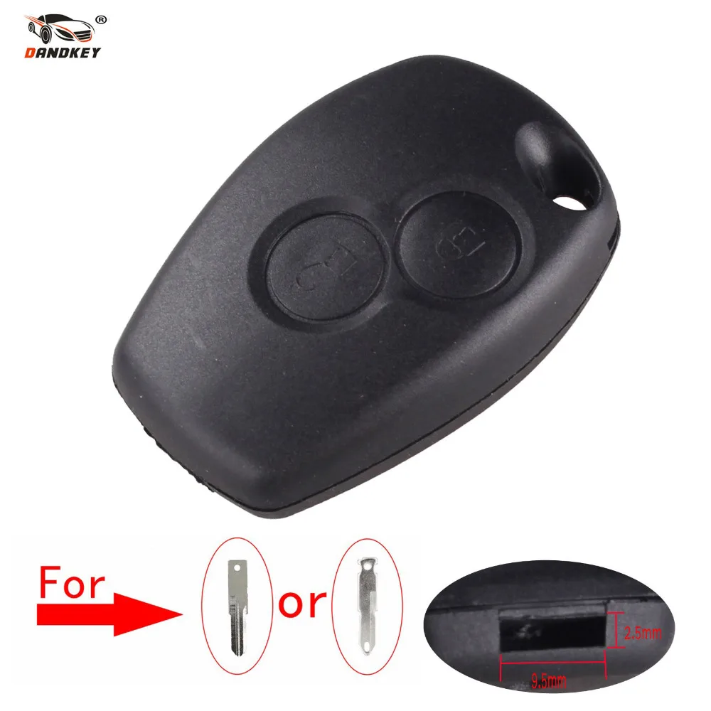 

DANDKEY 10pcs No Blade 2 Button Remote Key Shell For Renault Megane Modus Espace Laguna Duster Logan DACIA Sandero Fluence Clio