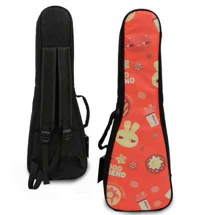 Гавайские гитары укулеле, сумка, чехол, электрический, 21, 23, 26 дюймов, концертный рюкзак на плечо, сумка для переноски, этнический мультяшный Лев, модный, несколько вариантов - Цвет: red 23 Inches