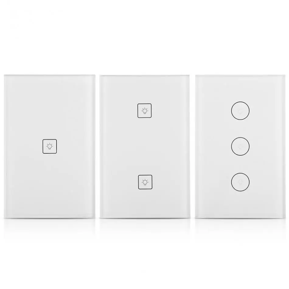 Smart Home Automation WIFI Remote Control Light Touch Wall Switch 1 2 3 Gang for USin Smart