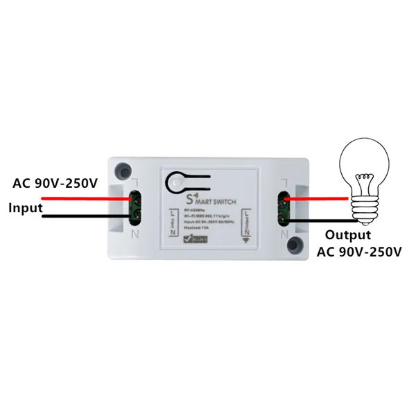 433MHZ10A110V 220V беспроводной wi-fi-переключатель и RF 1527 обучения пульт дистанционного управления Универсальный умный дом