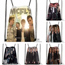 Изготовленная на заказ McFly Love легкая походная сумка на шнурке милый рюкзак для детей(черная спинка) 31x40 см#180531-03-69