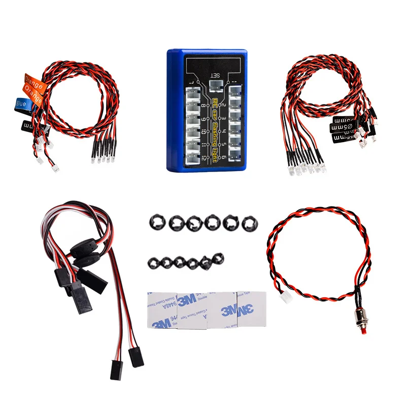 

12 Ultra LED Flashing Bright Light Strobe Lamps Kit System for 1/10 1/8 RC Drift HSP TAMIYA CC01 4WD Axial SCX10 RC Car Truck